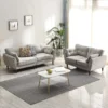 Brooks Fabric Sofa Range In Stone Beige