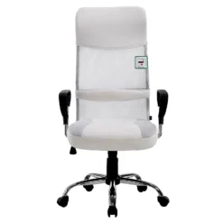 Sleek Design High Back Mesh Fabric Swivel Office Chair With Chrome Base, MO57 White -Fame Furni Sales 81XG qsK11L. SL1500