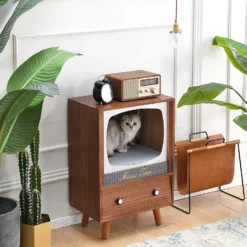 Vintage Style TV Cat Condo -Fame Furni Sales 91A4obBQCuL. AC SL1500 e6d91f21 b344 49b2 89e7 d31abbd295e0