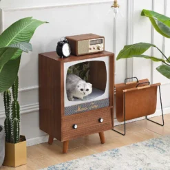 Vintage Style TV Cat Condo -Fame Furni Sales 91Muf2MdQPL. AC SL1500 c2e690fb 3283 43b0 966f 82a81b8a0258
