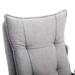 Executive Double Layer Padding Recline Office Desk Chair With Footrest, MR77 Grey Fabric -Fame Furni Sales A1qT2mJ4W 2BL. SL1500