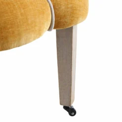 Barnard Scalloped Clam Chair, Mustard Chenille -Fame Furni Sales ACH 2163 MUSTARD CHENILLE detail3