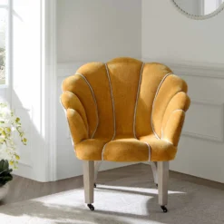 Front Page 14 Front Page -Fame Furni Sales ACH 2163 MUSTARD CHENILLE scene1