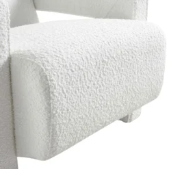 Brompton Sculptural Armchair, White Boucle -Fame Furni Sales ACH 2173 WHITE BOUCLE detail3