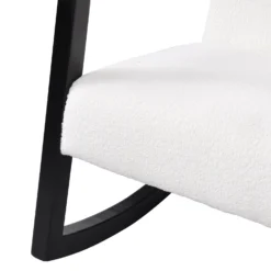 Fyne Ecru Boucle Rocking Armchair, Black Frame -Fame Furni Sales ACH 38 ECRU BLACK detail3