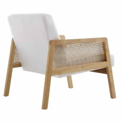 Fyne Beige Fabric Natural Frame Rattan Armchair -Fame Furni Sales ACH 608 BEIGEFAB NAT WB4