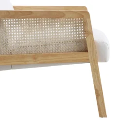 Fyne Beige Fabric Natural Frame Rattan Armchair -Fame Furni Sales ACH 608 BEIGEFAB NAT detail4