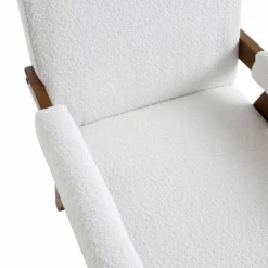 Chinnor White Boucle Accent Chair 17 Chinnor White Boucle Accent Chair -Fame Furni Sales ACH 729 WHITE BOUCLE detail1