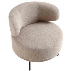 Penn Taupe Boucle Wing Back Accent Chair 15 Penn Taupe Boucle Wing Back Accent Chair -Fame Furni Sales ACH 750 TAUPE BOUCLE WB2