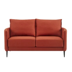 Bari Burnt Ochre Fabric Sofa -Fame Furni Sales AYSF 08 ORANGEFAB 2ST 1