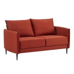 Bari Burnt Ochre Fabric Sofa -Fame Furni Sales AYSF 08 ORANGEFAB 2ST 2