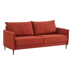 Bari Burnt Ochre Fabric Sofa -Fame Furni Sales AYSF 08 ORANGEFAB 3ST 2