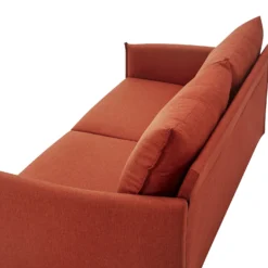 Bari Burnt Ochre Fabric Sofa -Fame Furni Sales AYSF 08 ORANGEFAB detail2