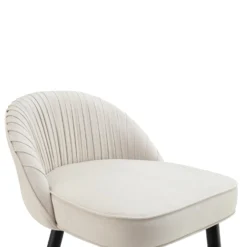 Miyae Set Of 2 Pleated Champagne Beige Velvet Upholstered Counter Stools -Fame Furni Sales BCH 2148 CHAMP VEL 2P detail1