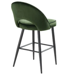 Oakley Set Of 2 Dark Green Velvet Upholstered Counter Stools With Contrast Piping 19 Oakley Set Of 2 Dark Green Velvet Upholstered Counter Stools With Contrast Piping -Fame Furni Sales BCH 2155 DARKGREEN VEL 2P WB6