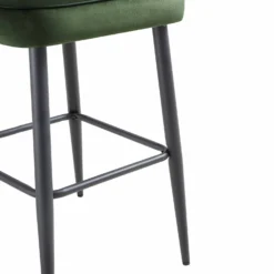 Oakley Set Of 2 Dark Green Velvet Upholstered Counter Stools With Contrast Piping 23 Oakley Set Of 2 Dark Green Velvet Upholstered Counter Stools With Contrast Piping -Fame Furni Sales BCH 2155 DARKGREEN VEL 2P detail3