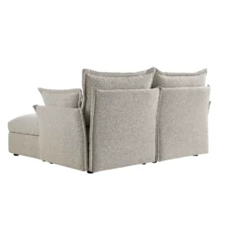 Byron Pillow Edge Mist Grey Boucle Modular Sofa, 2-Seater Chaise -Fame Furni Sales BOSF 7053 GREY BOU 2STCHAISE WB7