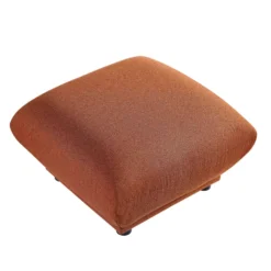 Gianni Pouffe, Terracotta Fabric -Fame Furni Sales BOSF 9678 TERRA LIN STOOL WB2