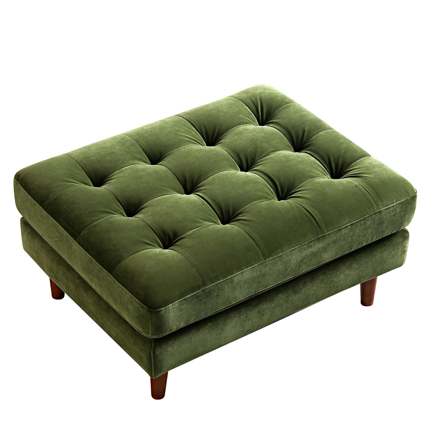 Henrietta Ottoman, Moss Green Velvet 5 Henrietta Ottoman, Moss Green Velvet - Image 5