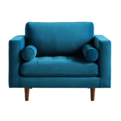 Henrietta Armchair, Teal Velvet 21 Henrietta Armchair, Teal Velvet -Fame Furni Sales BOSF 9680 TEAL VEL 1ST WB1