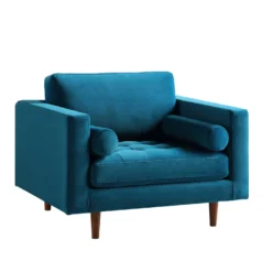Henrietta Armchair, Teal Velvet 19 Henrietta Armchair, Teal Velvet -Fame Furni Sales BOSF 9680 TEAL VEL 1ST WB2
