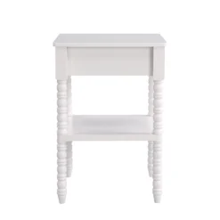 Aldwinke Beige Bobbin 1 Drawer Side Table 16 Aldwinke Beige Bobbin 1 Drawer Side Table -Fame Furni Sales BSD 097 BEIGE WB4