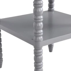 Aldwinke Dark Grey Bobbin 1 Drawer Side Table -Fame Furni Sales BSD 097 DARKGREY detail3