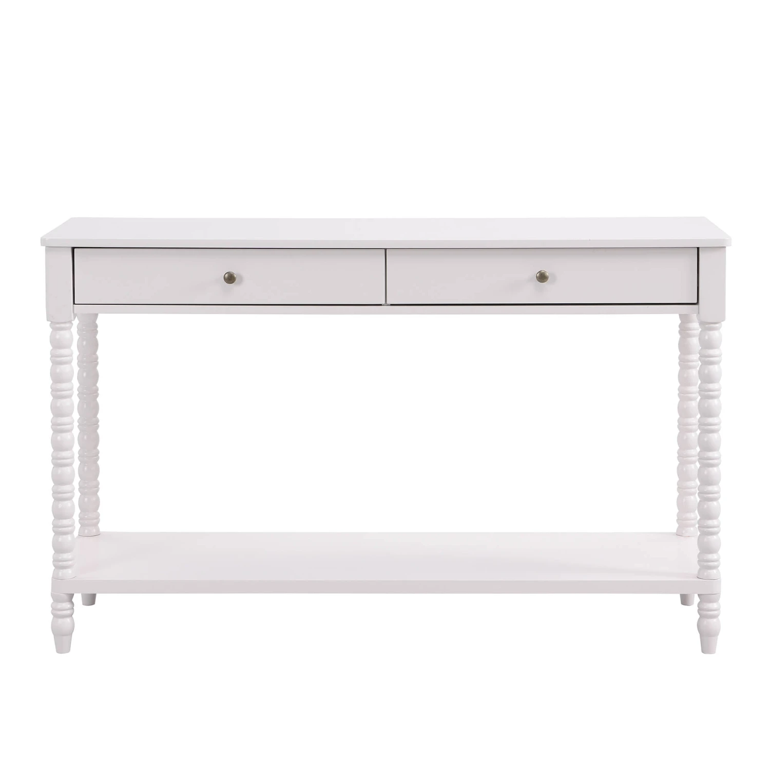Aldwinke Beige Bobbin 2 Drawer Large Console Table 3 Aldwinke Beige Bobbin 2 Drawer Large Console Table - Image 3