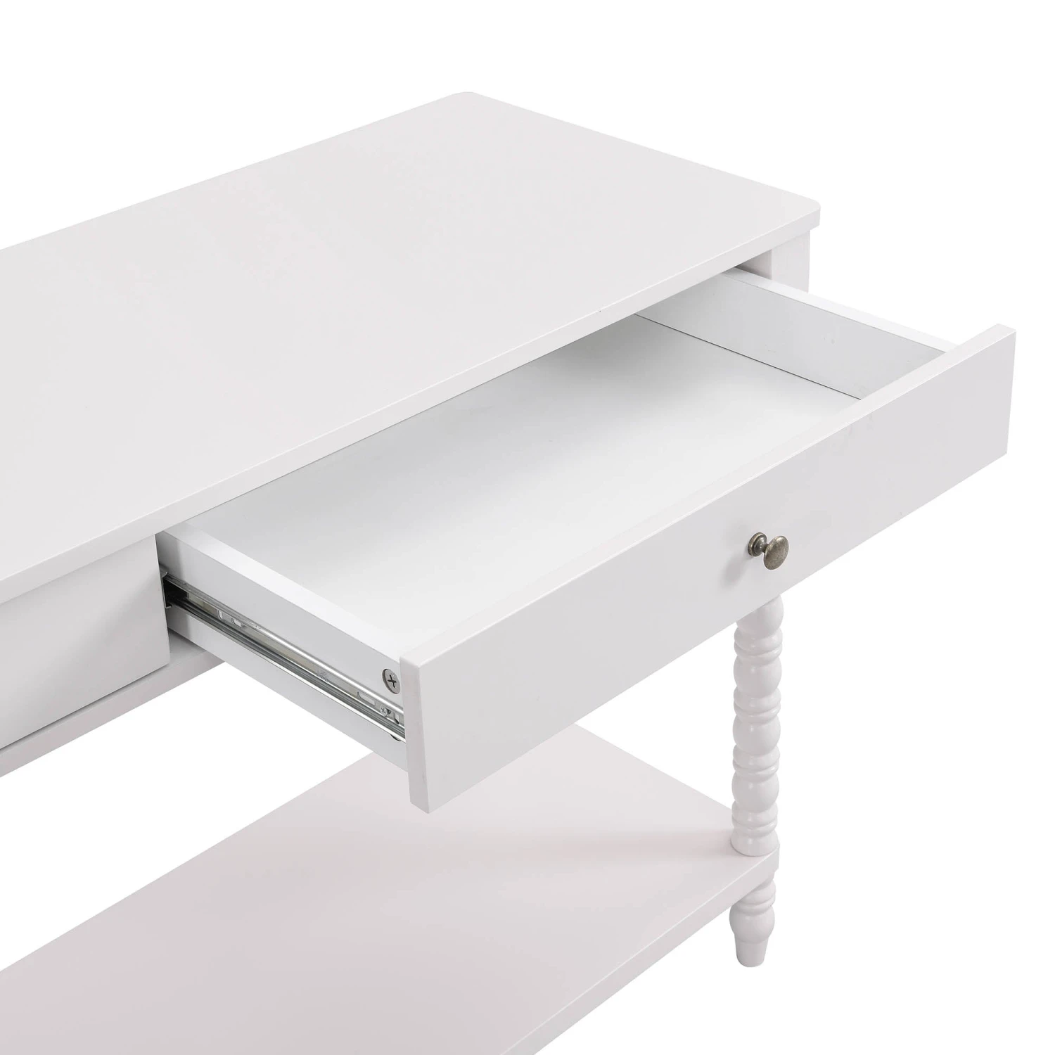 Aldwinke Beige Bobbin 2 Drawer Large Console Table 8 Aldwinke Beige Bobbin 2 Drawer Large Console Table - Image 8