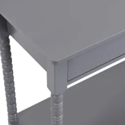 Aldwinke Dark Grey Bobbin 2 Drawer Large Console Table -Fame Furni Sales BSD 098 DARKGREY detail2