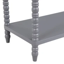 Aldwinke Dark Grey Bobbin 2 Drawer Large Console Table -Fame Furni Sales BSD 098 DARKGREY detail3