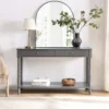 Aldwinke Dark Grey Bobbin 2 Drawer Large Console Table