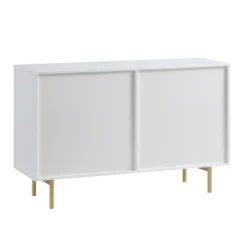 Richmond Ridged Wide Chest Of 6 Drawers, Matte White -Fame Furni Sales BSD 107 WHITE WB5