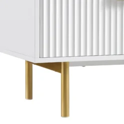 Richmond Ridged Wide Chest Of 6 Drawers, Matte White -Fame Furni Sales BSD 107 WHITE detail4