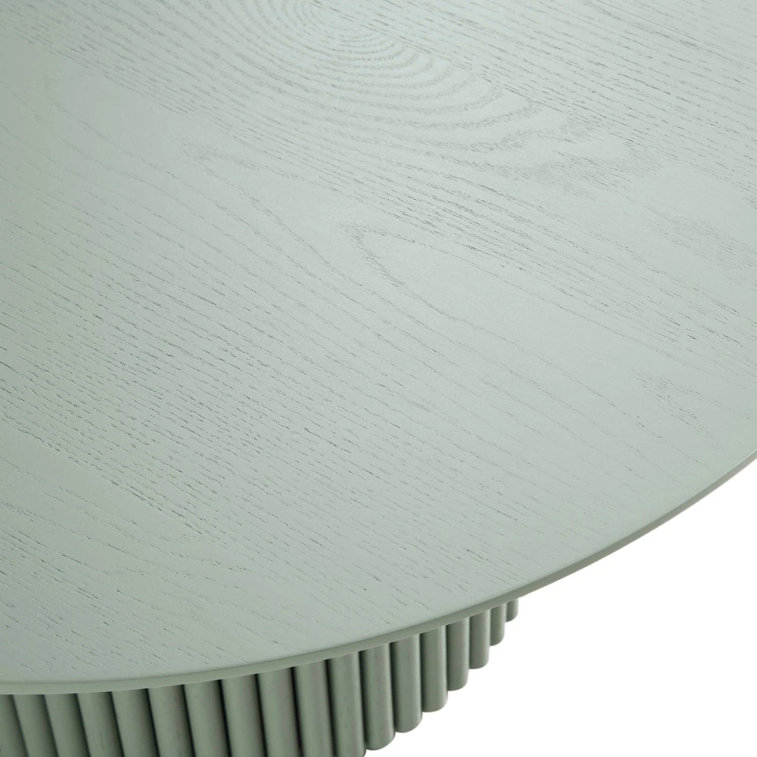 Maru Round Oak Pedestal Coffee Table, Sage Green 5 Maru Round Oak Pedestal Coffee Table, Sage Green - Image 5
