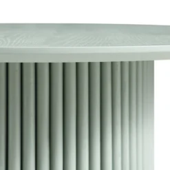 Maru Round Oak Pedestal Coffee Table, Sage Green 15 Maru Round Oak Pedestal Coffee Table, Sage Green -Fame Furni Sales BSD 138 SAGE detail2