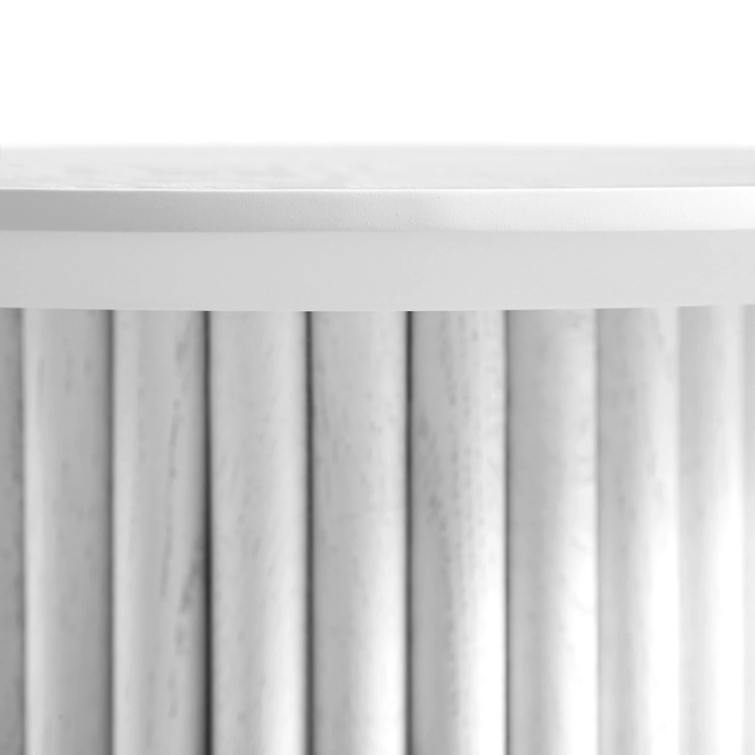 Maru Oak Round Side Table, Washed White 7 Maru Oak Round Side Table, Washed White - Image 7