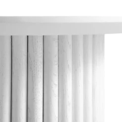 Maru Oak Round Side Table, Washed White 16 Maru Oak Round Side Table, Washed White -Fame Furni Sales BSD 139 WHITE detail3