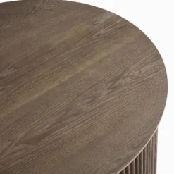 Maru Oak Round Coffee Table With Storage, Silver Oak -Fame Furni Sales BSD 140 SILK detail1