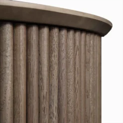 Maru Oak Round Coffee Table With Storage, Silver Oak -Fame Furni Sales BSD 140 SILK detail3