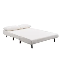 Algo Sofabed With Cushions In Beige Teddy Fabric 2 Seater -Fame Furni Sales D021B BEIGE TEDDY WB6