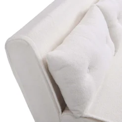 Algo Sofabed With Cushions In Beige Teddy Fabric 2 Seater -Fame Furni Sales D021B BEIGE TEDDY detail1