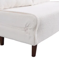 Algo Sofabed With Cushions In Beige Teddy Fabric 2 Seater -Fame Furni Sales D021B BEIGE TEDDY detail2