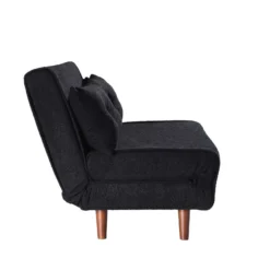 Algo Sofabed With Cushions In Charcoal Teddy Fabric 2 Seater 22 Algo Sofabed With Cushions In Charcoal Teddy Fabric 2 Seater -Fame Furni Sales D021B CHARCOAL TEDDY WB3