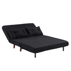 Algo Sofabed With Cushions In Charcoal Teddy Fabric 2 Seater 24 Algo Sofabed With Cushions In Charcoal Teddy Fabric 2 Seater -Fame Furni Sales D021B CHARCOAL TEDDY WB5