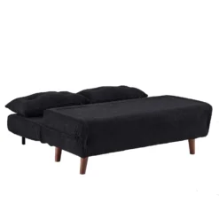Algo Sofabed With Cushions In Charcoal Teddy Fabric 2 Seater 26 Algo Sofabed With Cushions In Charcoal Teddy Fabric 2 Seater -Fame Furni Sales D021B CHARCOAL TEDDY WB7