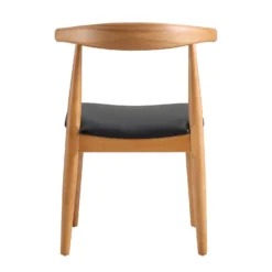 Arley Set Of 2 Beech Wood Dining Chairs, Natural And Black 20 Arley Set Of 2 Beech Wood Dining Chairs, Natural And Black -Fame Furni Sales DCH 007 NAT BLACKPU 2P WB6