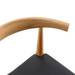 Arley Set Of 2 Beech Wood Dining Chairs, Natural And Black 21 Arley Set Of 2 Beech Wood Dining Chairs, Natural And Black -Fame Furni Sales DCH 007 NAT BLACKPU 2P detail1