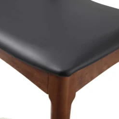 Arley Set Of 2 Beech Wood Dining Chairs, Walnut And Black -Fame Furni Sales DCH 007 WALNUT BLACKPU 2P detail3