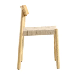 Ditton Set Of 2 Elm Wood And Jute Dining Chairs, Natural -Fame Furni Sales DCH 086 NAT 2P WB4